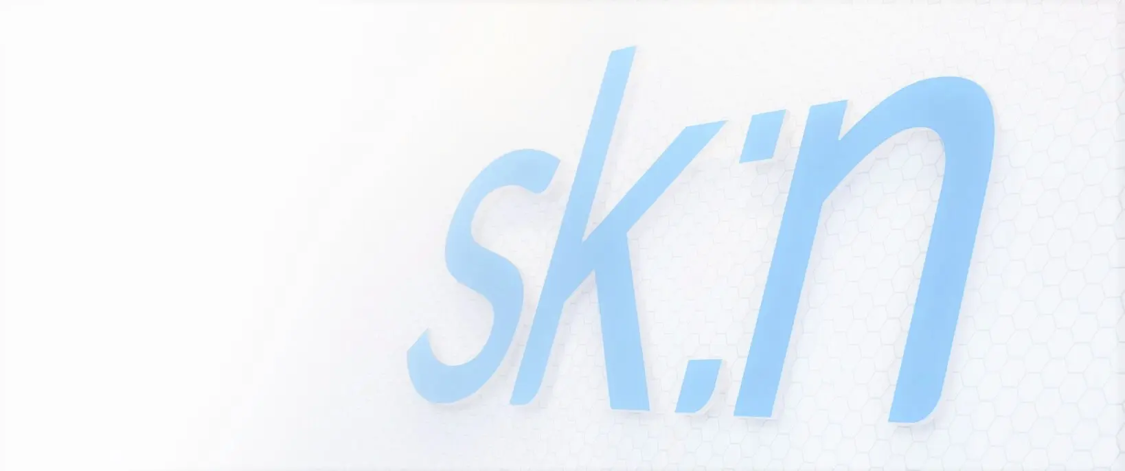 Graphic background image showing the skin clinics logo on a white background